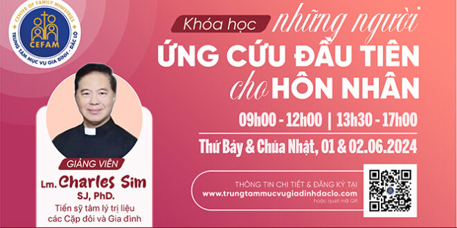 Khóa học: “Những người ứng cứu đầu tiên trong hôn nhân”