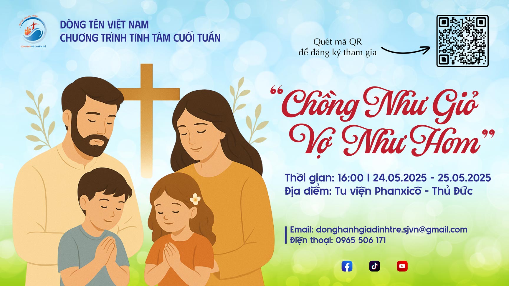 Khóa tĩnh tâm dành cho Gia đình: "Chồng như giỏ, vợ như hom"