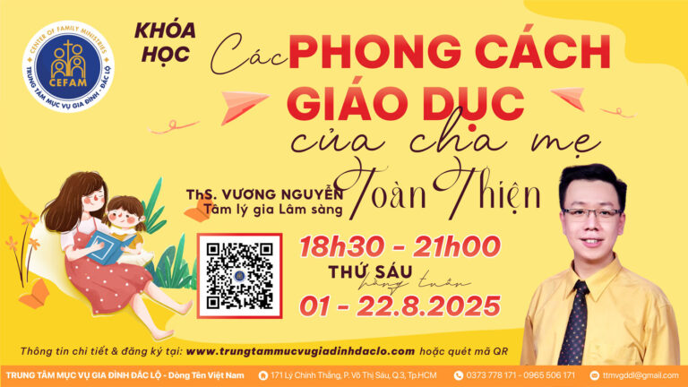 Khoá học: “Các phong cách giáo dục của cha mẹ”