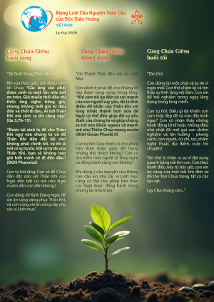 Tông Đồ Cầu Nguyện, 14-04-2026 Tông Đồ Cầu Nguyện, 14-04-2026